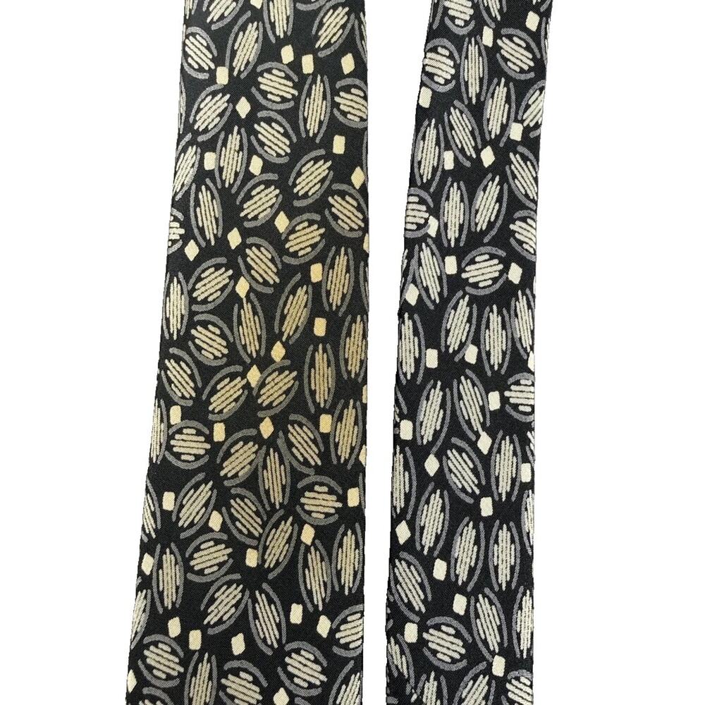 Valentino Garavani Gray Abstract Neat Pattern Silk Tie Made in Italy Designer - Picture 13 of 13